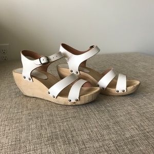 Hasbeens Bosabo Wooden Clog Sandal 6.5 / 7